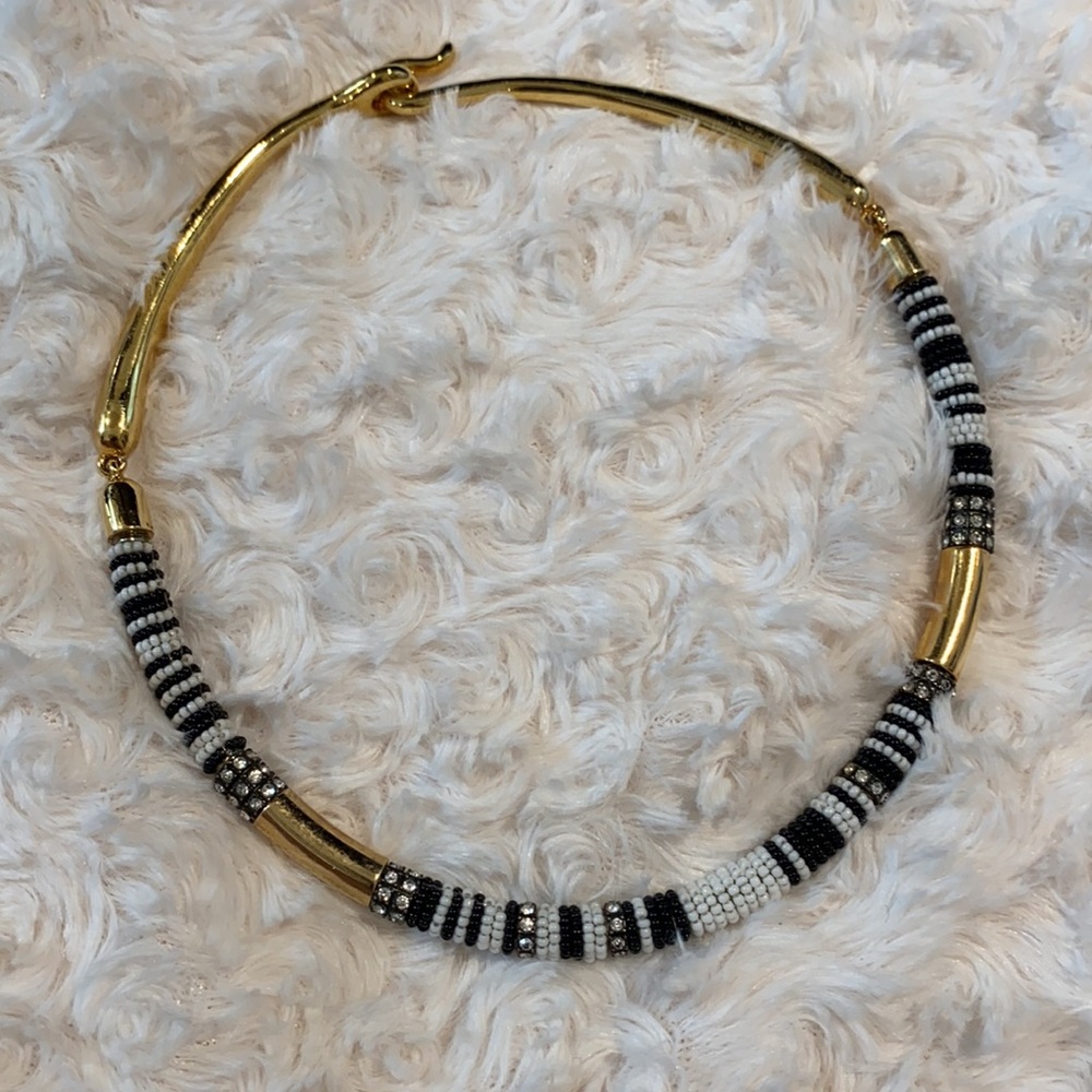 J Crew Beaded & Crystal Collar Necklace